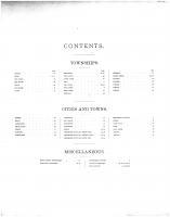 Table of Contents, Dunn County 1888